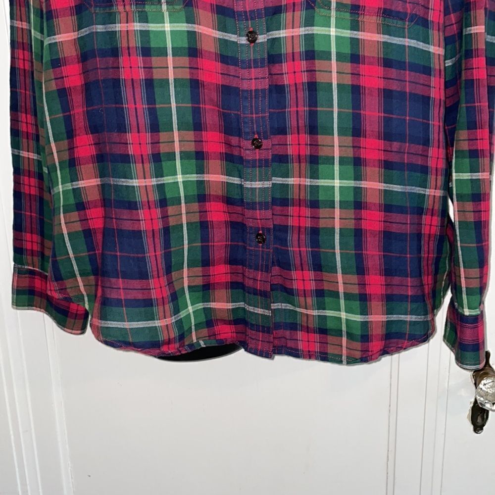 Chaps Denim plaid cotton shirt - Picture 4 of 9